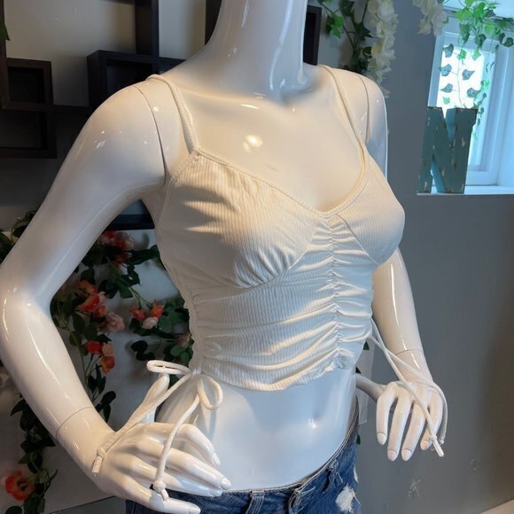 Heart Hips Ruched Detail Cami White Size M‎ RefFNB - Picture 5 of 10